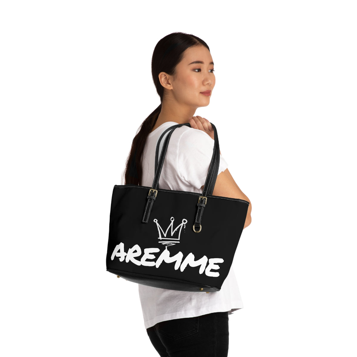 AREMME Crown PU Leather Shoulder Bag