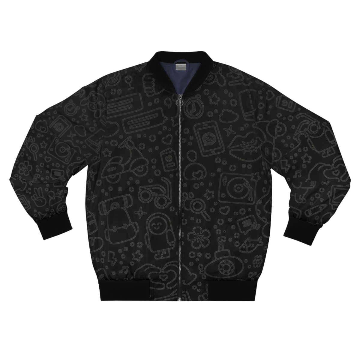 "BLACK SKETCH" Bomber Jacket