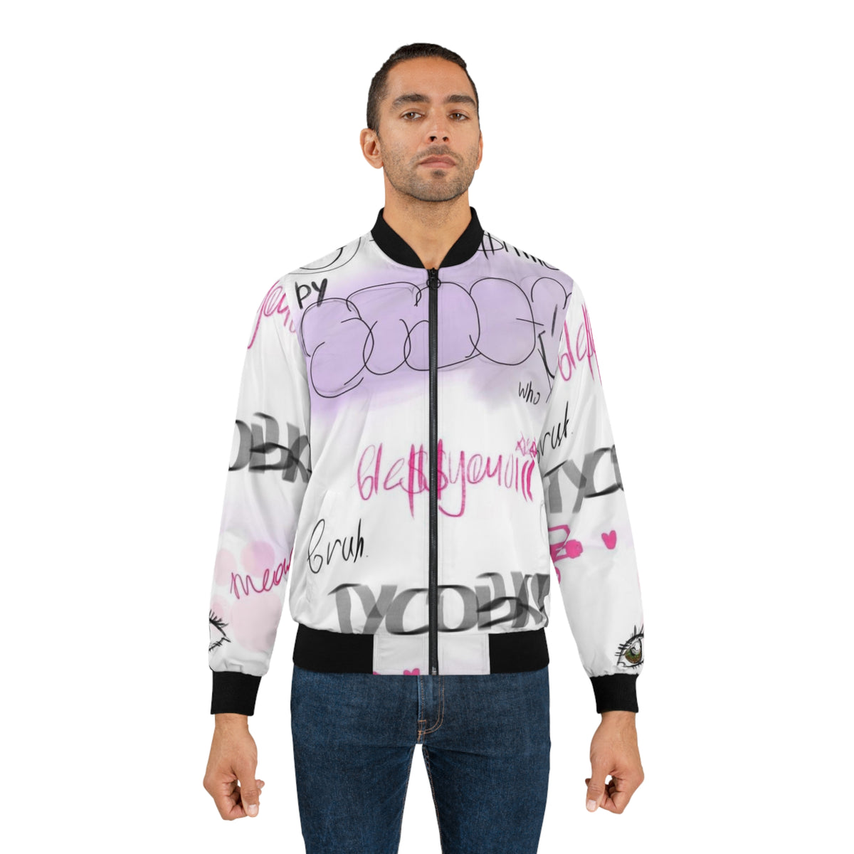 "Pastell/White" Bomber Jacket