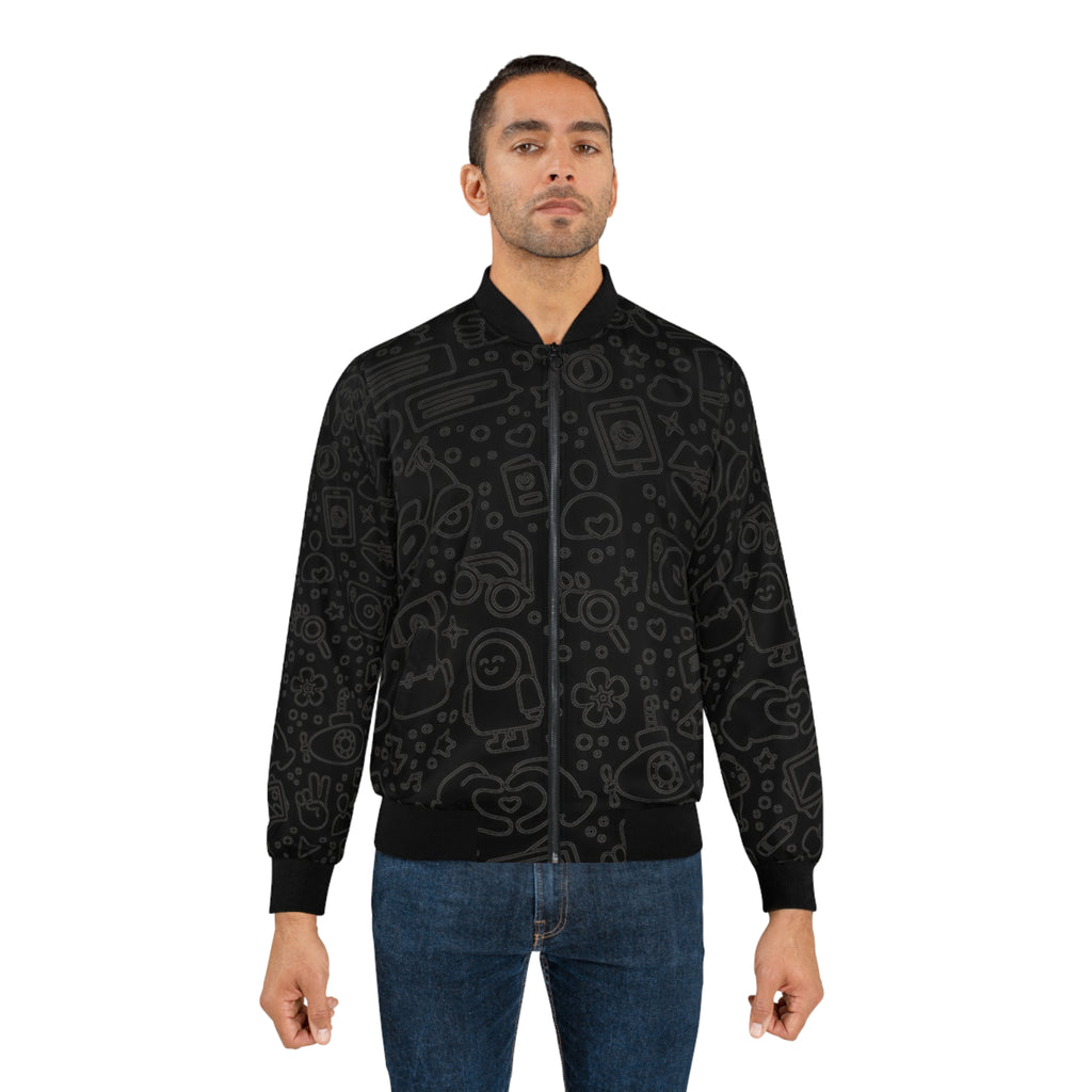 "BLACK SKETCH" Bomber Jacket
