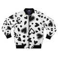"Black and White Hearts" Bomber Jacket