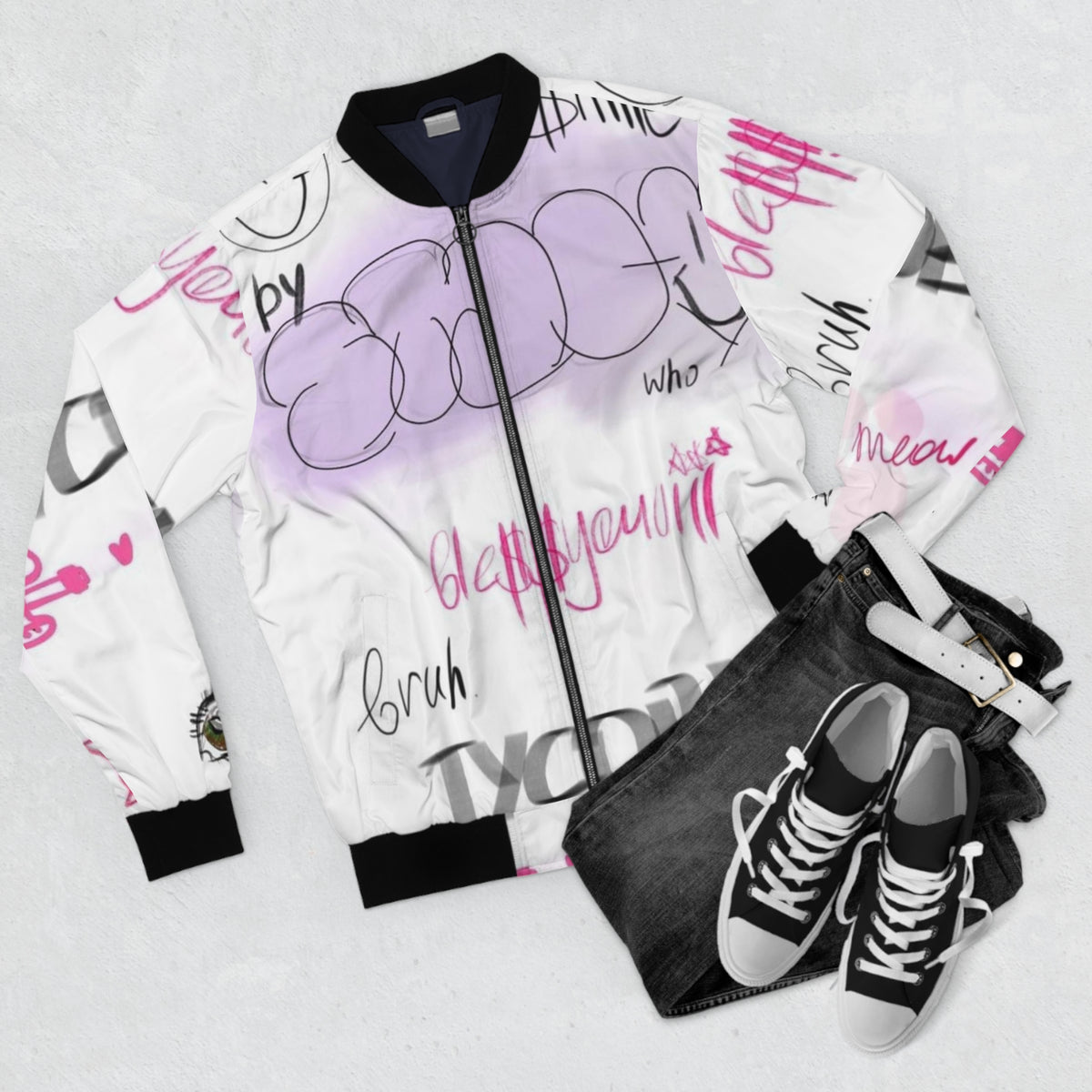 "Pastell/White" Bomber Jacket