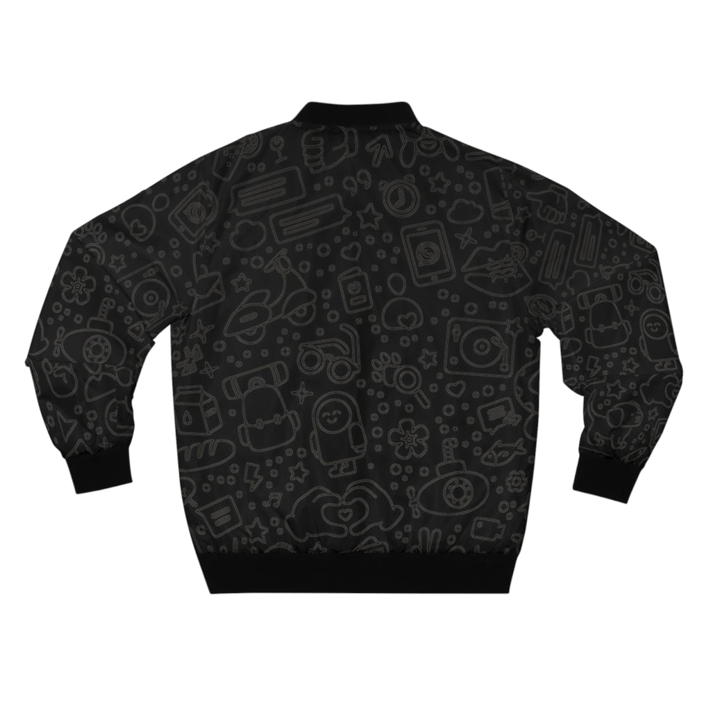 "BLACK SKETCH" Bomber Jacket