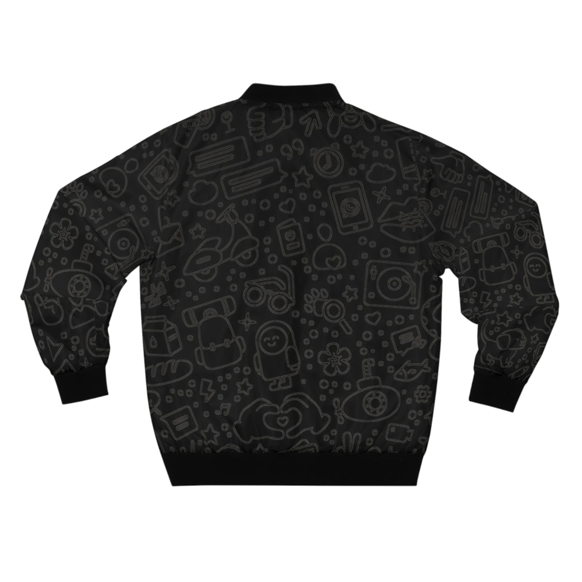 "BLACK SKETCH" Bomber Jacket